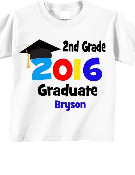 2nd Grade Graduation 2016 Shirts and Tshirts with Cap and