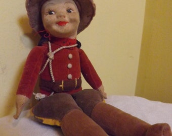 1930s Norah Wellings Canadian Mountie Doll