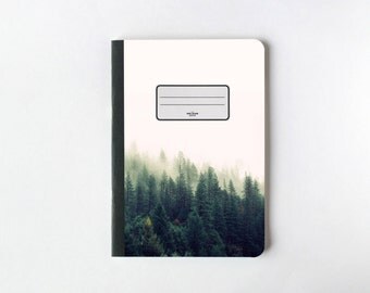 Green Pine Trees Notebook - Journal - Sketchbook - Blank pages - Lined pages