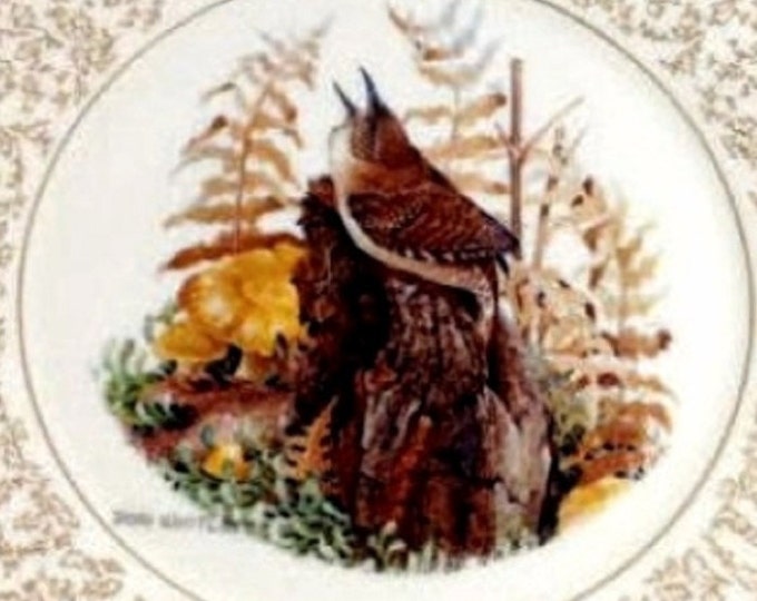 Gorham China House Wren Bird Plate Don Whitlatch - Nature Portraits of America - Limited Edition - Bone China