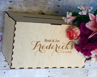 Rustic Wedding Decor, Wedding Card Box, Personalized Card Box, Card Box for Wedding, Card Box with Slot, Rustic Wedding Card Box Card Holder