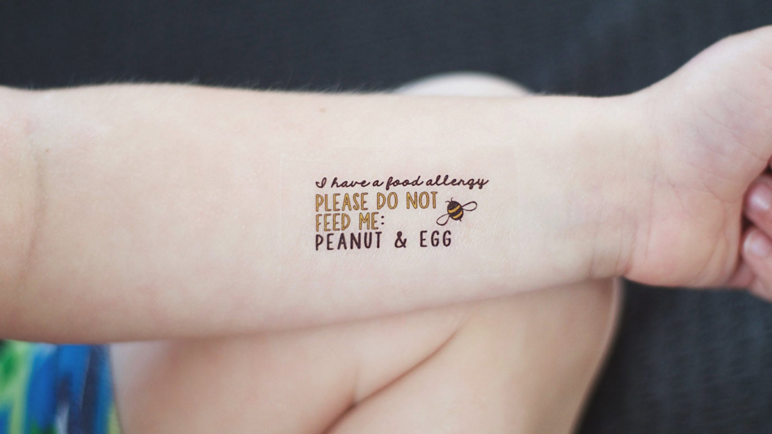 20 ALLERGY temporary tattoos