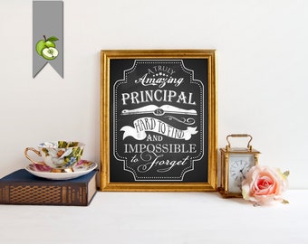 Principal Gift, The Best Principal, principal printable, Principal Christmas, 8x10, Teacher appreciation, teacher gift, principal retirement