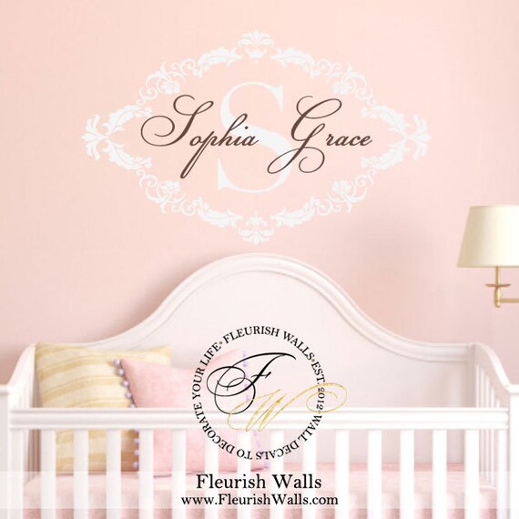 Custom Name Decal for Wall Nursery Wall Decal Shabby Chic