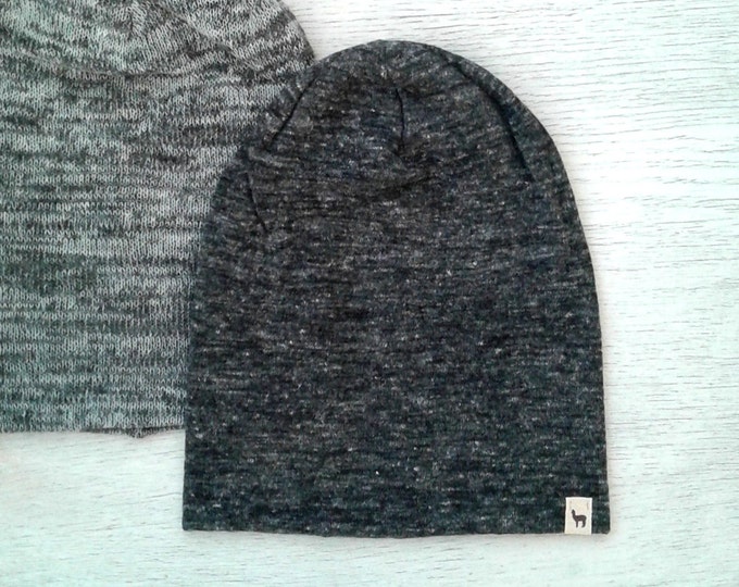 Unisex hat linen wool double layer hat for men women knit hat wool cap wool hat knitted men hat alpaca linen hat gift for him slouchy hat
