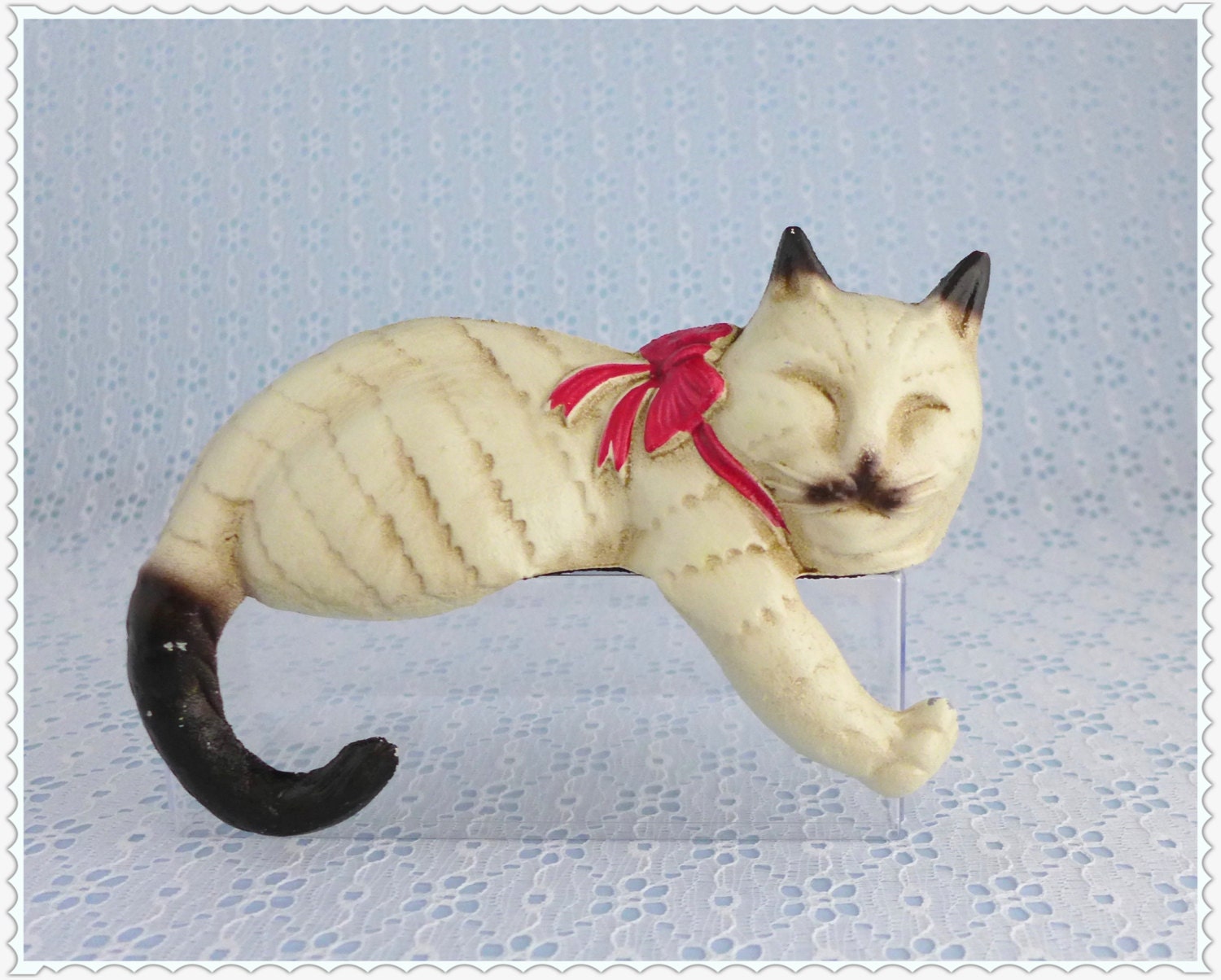 cat shelf sitter figurine