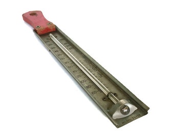 Vintage Taylor candy thermometer adjustable clip wooden handle