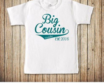 Big Cousin Shirt, Pregnancy Announcement, Personalized Cousin Shirt, Cousin Shirts, Big Cousin Tshirt, Promoted to Cousin, Nephew Gift