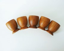 Handmade Olive Wood Egg Cup - Natural Wooden Egg Holder, 1.97 X 1.97 X 2.76 Inches - View #3