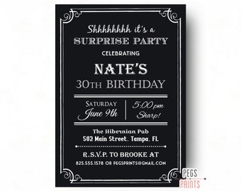 Roaring 20s Invitation    Printable 1920s Birthday Invite