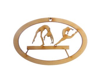 Gymnast Ornament, Balance Beam - Gymnast Gift - Gymanst Ornaments - Gymnastics Gift - Gymnastics Ornaments - FREE PERSONALIZATION