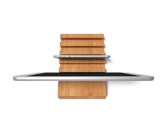Wooden Multiple Charging Station for iPad, iPhone, Kindle, - Up to 5 Devices