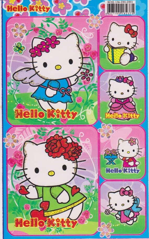 hello kitty regional sticker sheet russian by stickerplanet