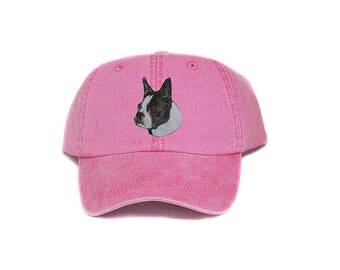 Boston terrier embroidered hat, baseball cap, dog lover gift, pet mom cap, dog dad hat, mom, gift for pet lover, dog agility, dog lover hat