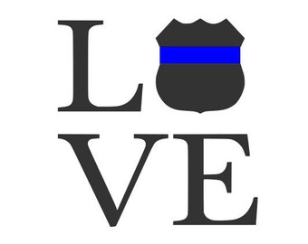 Download Police love svg | Etsy
