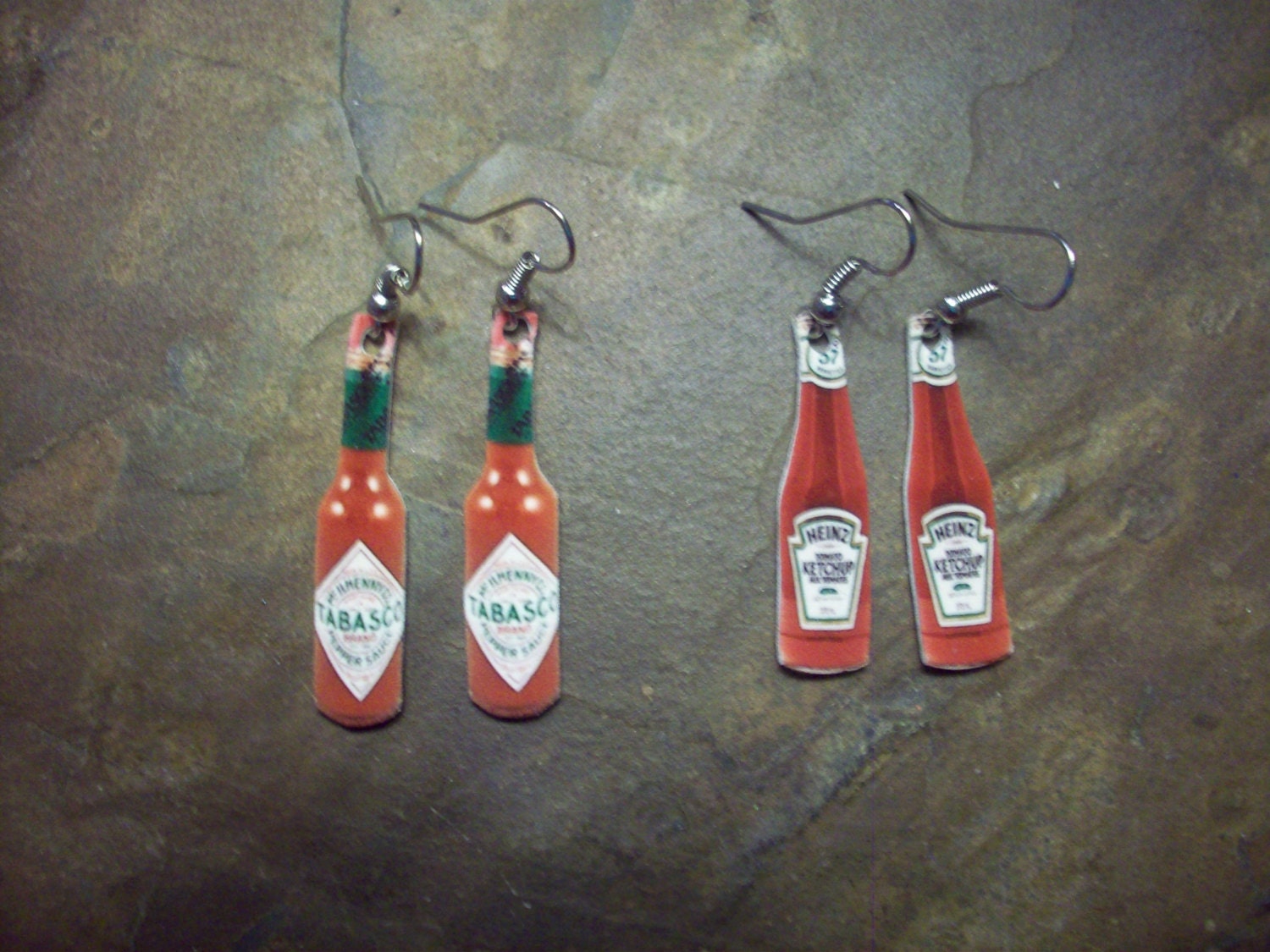 Ketchup or Hot Sauce Earrings FREE SHIPPING
