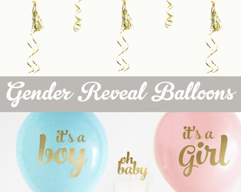 balloons decorations baby shower Etsy box Gender balloon  reveal