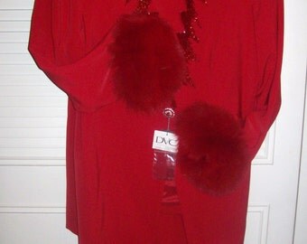 Vintage Evening Formal Party Suit Fox Cuffs by DVC Absolutely Gorgeous Size 18 - 20