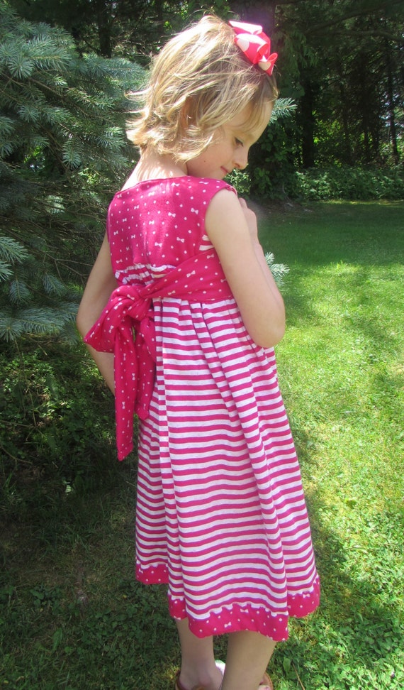 Girls sundress /knit sundress/toddler sundress/ polka dot sundress/stripe sundress/girls summer dress/girls long dress