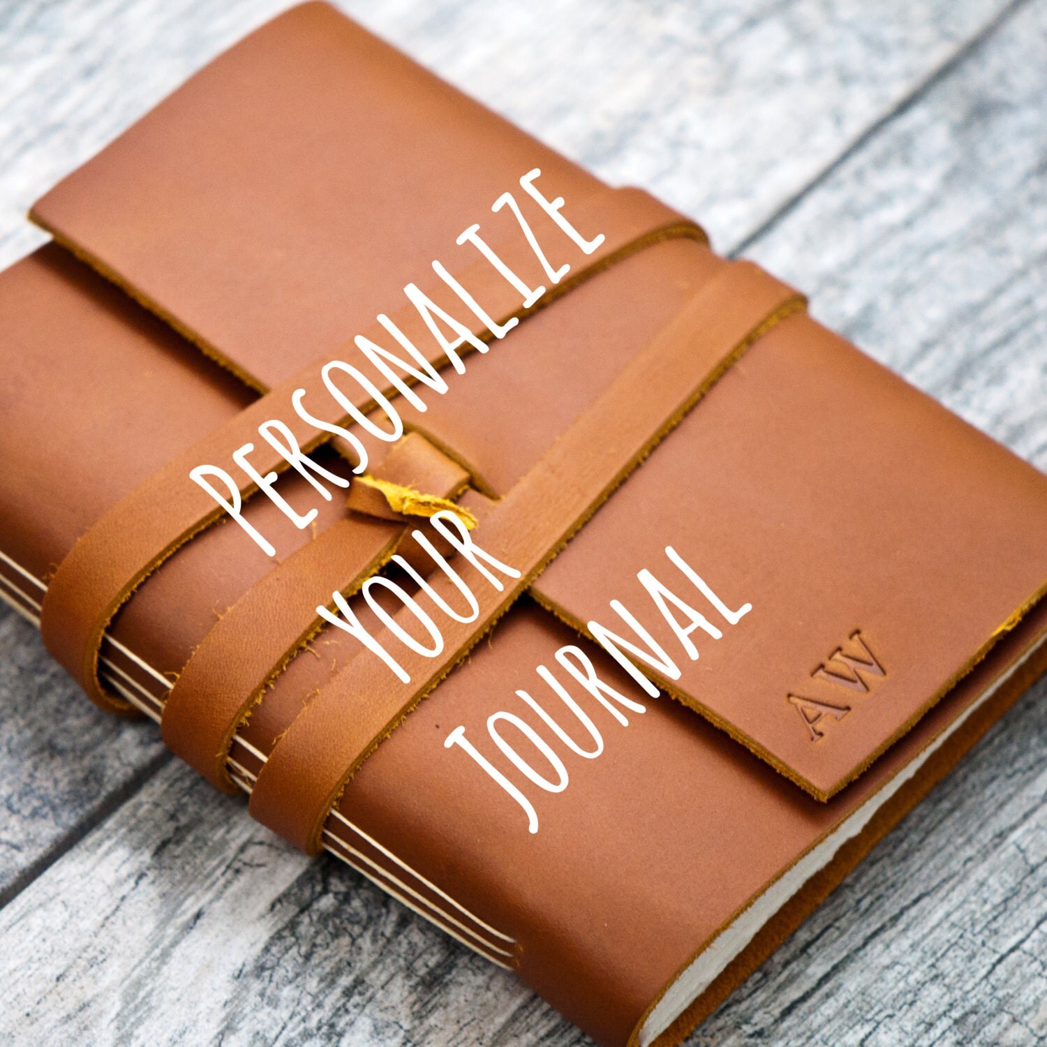 50 OFF Personalized Leather Journal with Initials Name Date