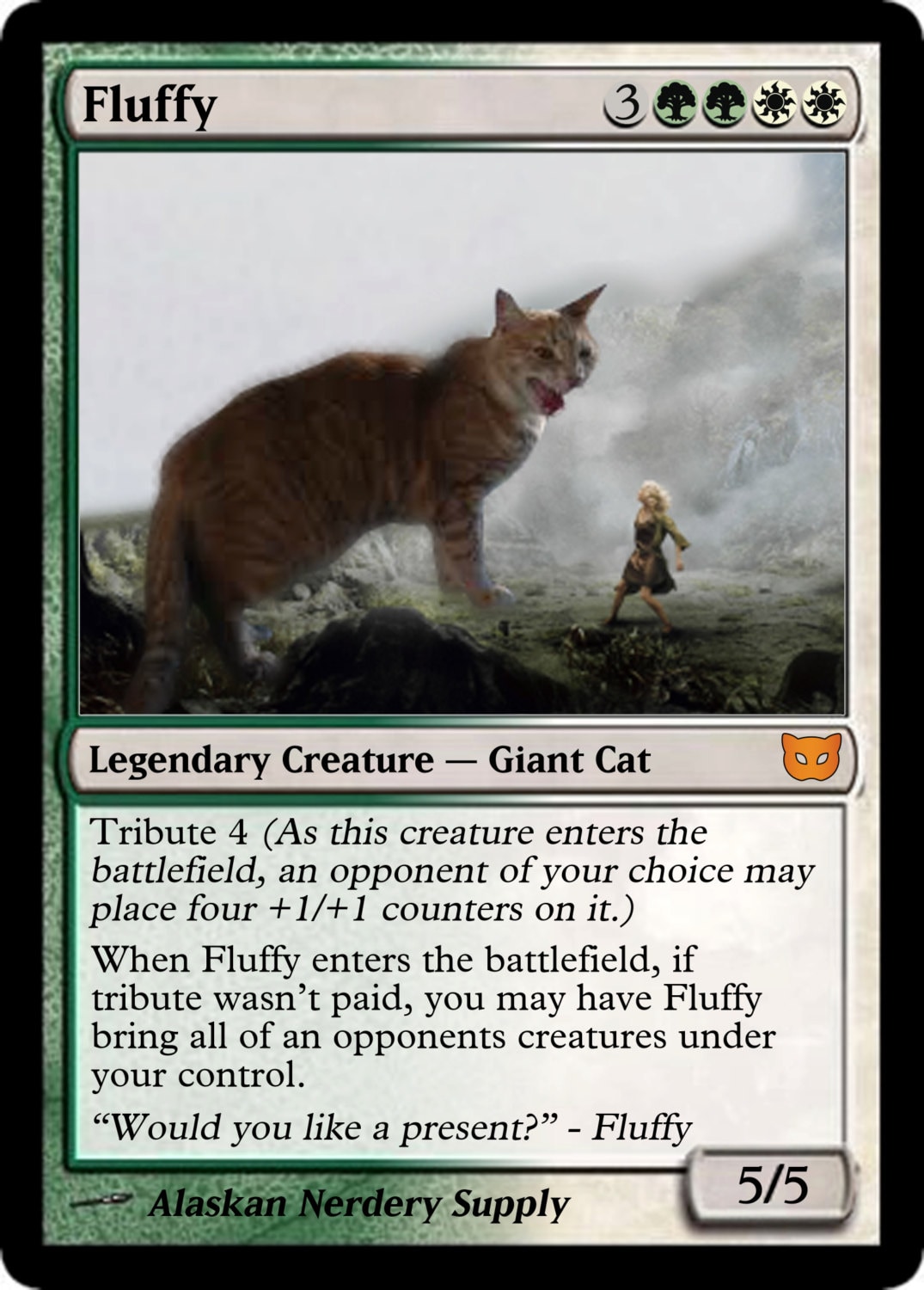 YOUR PET on a Magic the Gathering Customized Foil Card: Beast