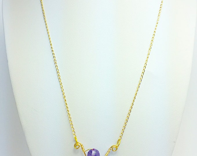 18k gold plated amethyst necklace, amethyst necklace 18k gold plated jewelry, amethyst necklace, amethyst jewellry