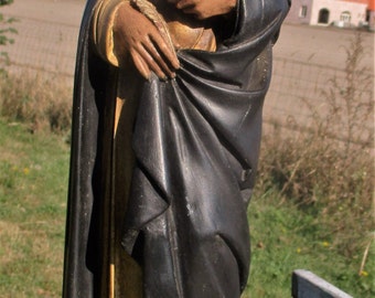 Antique Vintage Saint Teresa of Avila Statue Figurine Plaster National patron