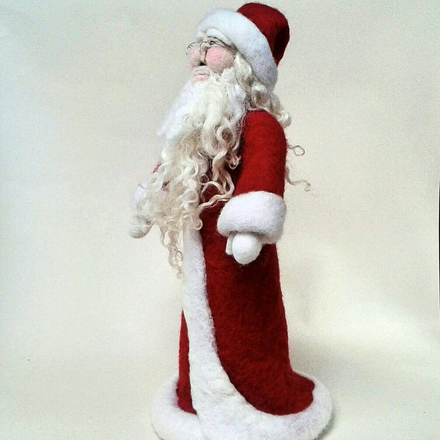 father christmas santa claus figurine large needle felted father christmas santa claus figurine large needle felted
