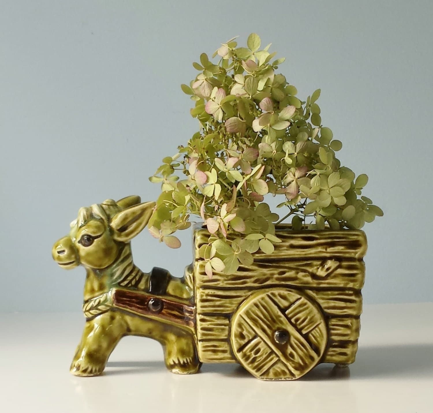 Vintage Donkey Planter Donkey Vase Ceramic Plant Pot