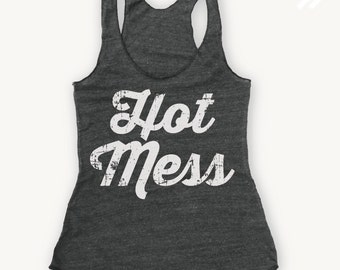 Funny Women's Tank Hot Mess party of one Women's