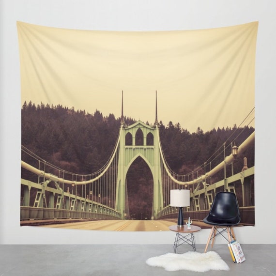 Portland Oregon Tapestry Portland Oregon Wall Art by ArleneCarley