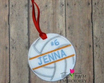 Volleyball Ornament - Custom Felt Volleyball Ornament - Personalized Volleyball Ornament - Volleyball Team Gift - Volleyball Coach Gift