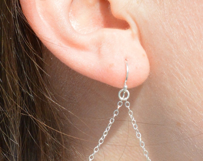 Turquoise Earrings, Delicate Earrings, Gold Earring, Sterling Earrings, Rose Earrings, Copper, Dangle Earrings, Gemstone, Green Earring