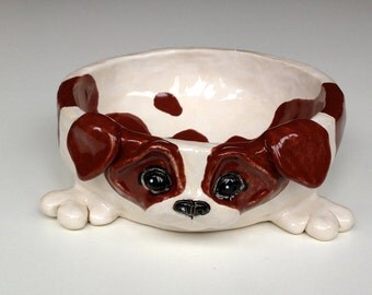Personalized Dog Bowl, Jack Russell Ceramic Dog Bowl, Personalised Dog Bowl, Gifts for Dog Lovers, Dog Feeder, Custom Dog Bowl, Large Bowl