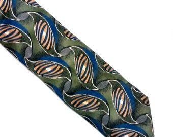 tie, necktie, MILANO UOMO, 100% silk, menswear, men, accessories, clothing, craft supplies, vintage, retro