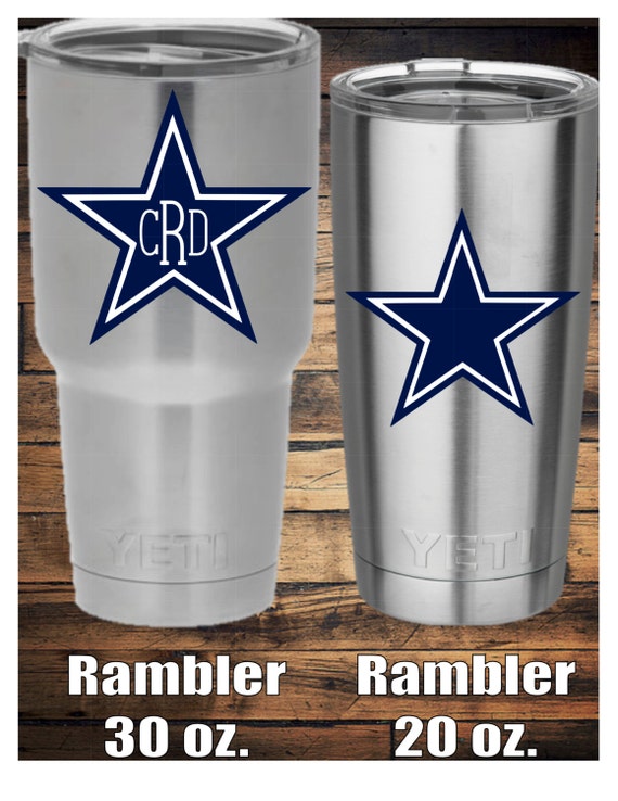 Dallas Cowboy Yeti Decal by TheCraftyAggie on Etsy