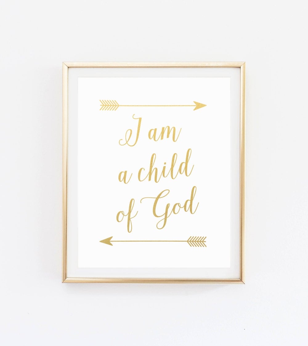 Bible Verse Nursery Wall Art Children Nursery Decor I am a
