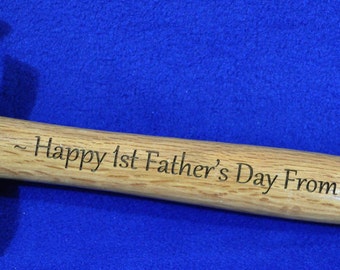 New Dad Gift ~ First Fathers Day ~ Gift For Dad ~ Husband Gift ~ 1st Father's Day ~ Dad Gifts ~ Engraved Hammer ~ Personalized Gift For Dad
