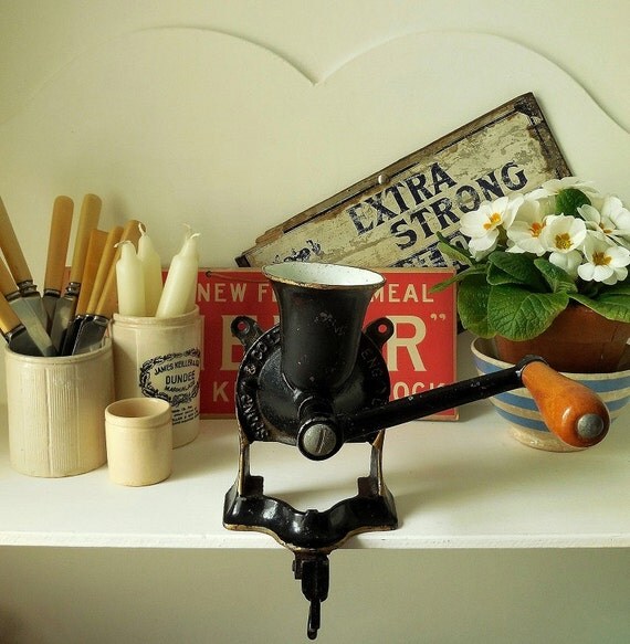 Vintage coffee grinder Spong coffee grinder by EmmaAtLHV on Etsy