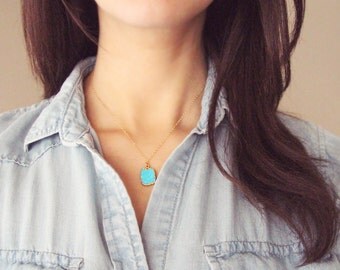 Turquoise Necklace | Turquoise and Gold Necklace