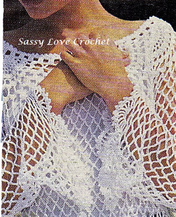 Crochet Lace Coverup PATTERN Ladies Womens by SassyloveCrochet