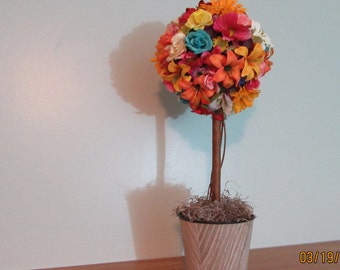 Floral Arrangement, Topiary Tree with Spring Flowers