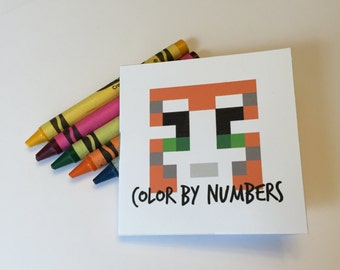 Stampy Color by Number Party Favor Coloring Books, Stampy Birthday Party Favors, Stampy Cat, Mine game Birthday, Minecraft Party Favor,