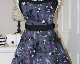 Nightmare Before Christmas Apron (Sweetheart Neckline)