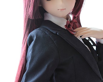 Dollfie Dream DD SD 1/3 Dark Wine Red wig 23cm