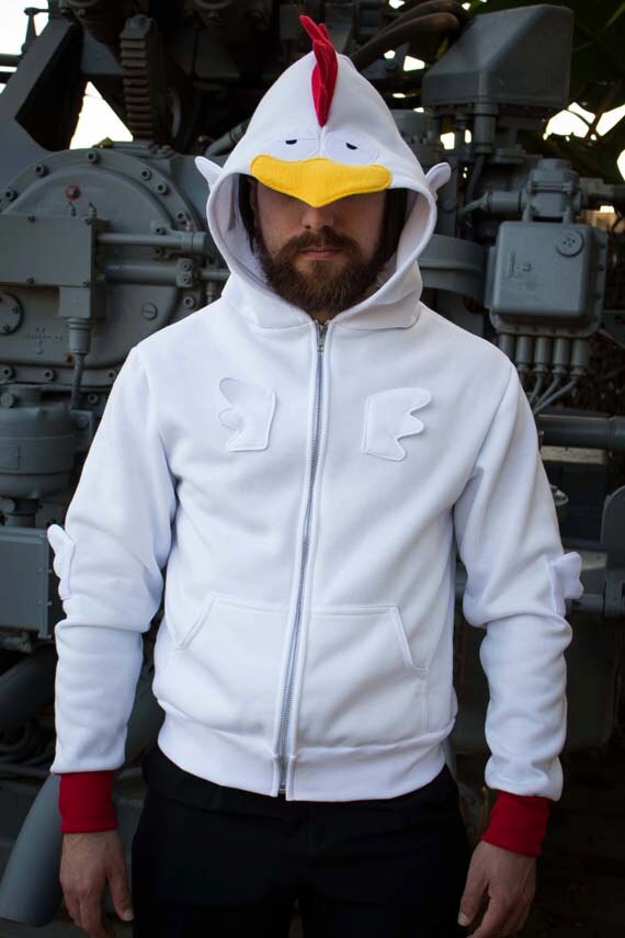 Metal Gear Solid V Chicken Hat Cosplay Costume Hoodie Jacket