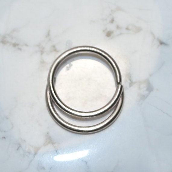 Silver Septum Ring - Septum Piercing 18 gauge - Nose Ring Hoop - Tragus Jewelry - Cartilage Earring - Daith Piercing - Forward Helix Earring