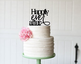 Custom Wedding Cake Topper Happily Ever After Cake Topper