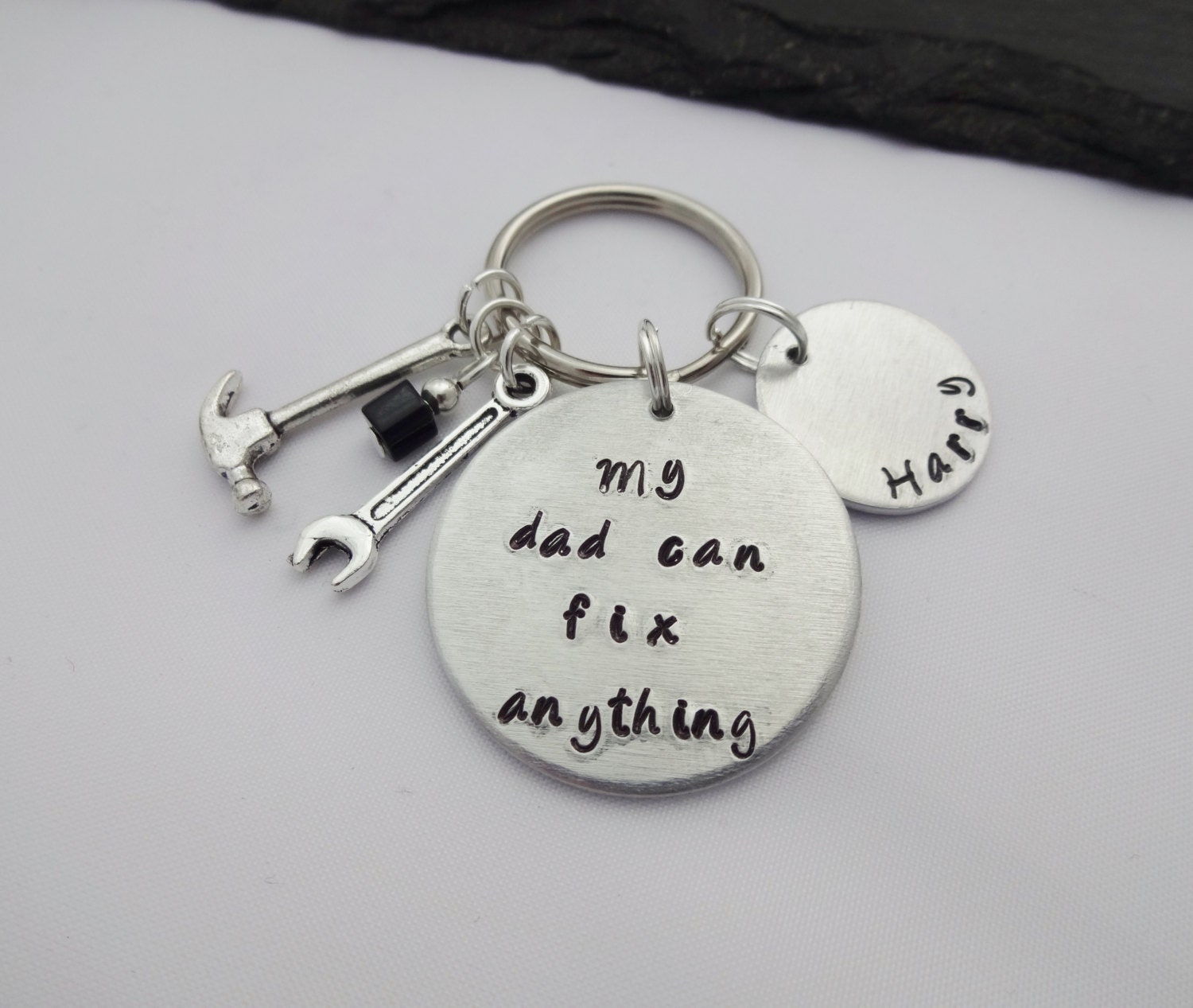 Personalised My Dad Can Fix Anything Keyring Dad Keyring