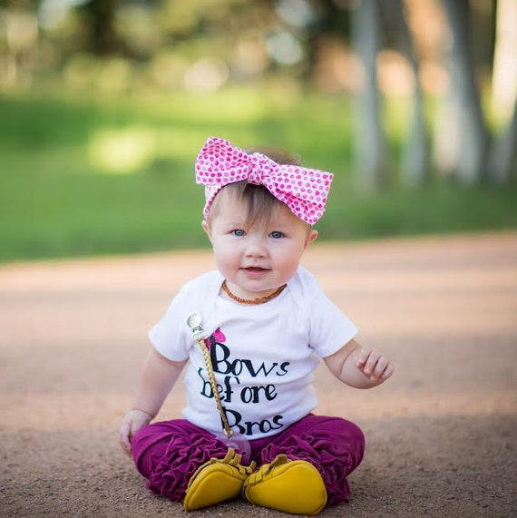 Items similar to Polka dot baby headwrap pink baby girl headwrap